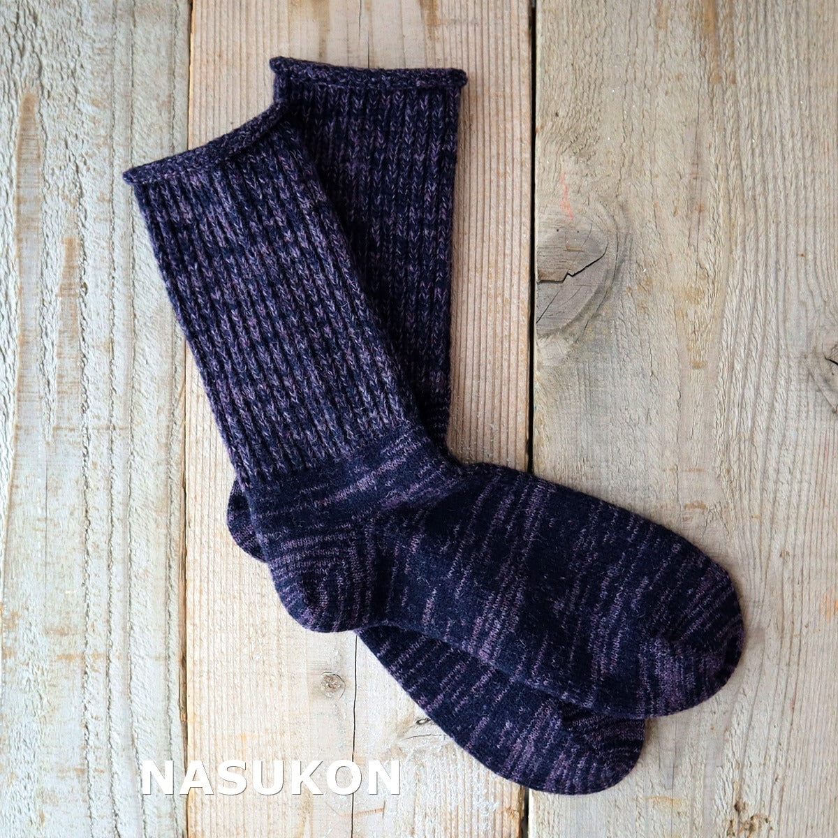 Put on socks(プットオンソックス)"BOSTON(ボストン)" ラムウール メランジ ソックス(5 COLOR)【204-25年秋冬☆数量限定生産!】【ラムズウール 柔らかい質感 厚み かわいい 温活 日本製】