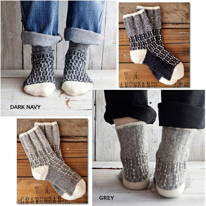 Put on socks(プットオンソックス)"Braid" ブレイド ウールジャガードソックス(6 COLOR)【2024-25年秋冬☆数量限定生産!】【メリノウール コットンスラブ 暖か】【日本製】
