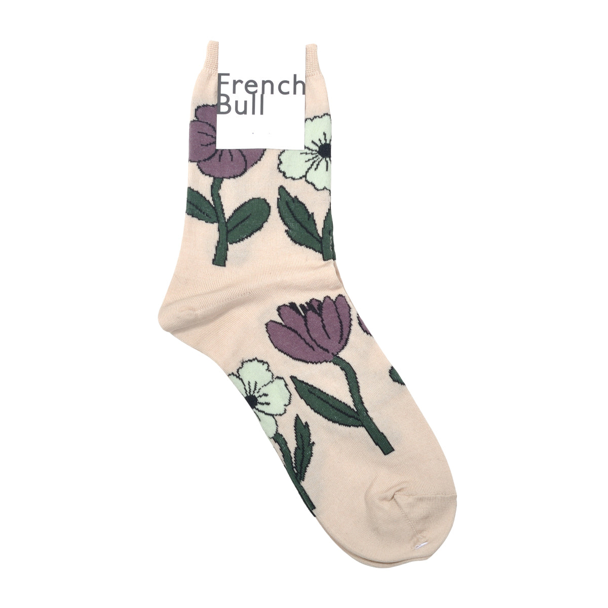 French Bull フレンチブル No.11-26111 ダンスソックス(3色) 2026年春夏新作 宴 レディース 靴下 花柄 ペールトーン シルケットの綿糸 日本製【追跡メール便送料無料】