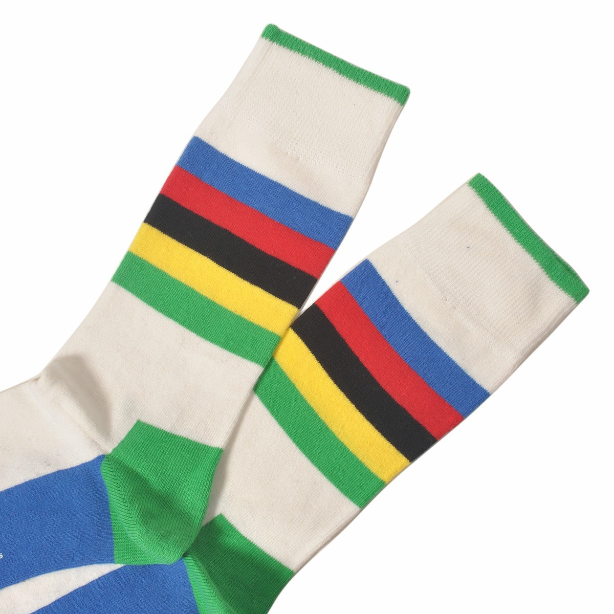 DEMOCRATIQUE SOCKS(デモクラティックソックス)クルーソックス靴下 "ORIGINALS BIKE" マイヨ・アルカンシェル ワールドチャンピオンカラー from Denmark Copenhagen【ユニセックス/メンズ】【ショートソックス】