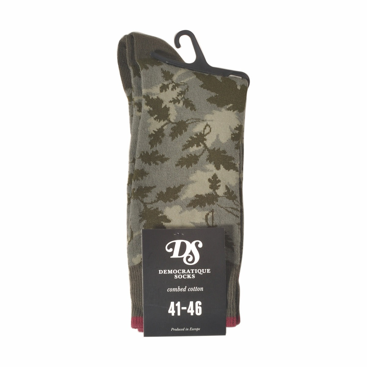 DEMOCRATIQUE SOCKS(デモクラティックソックス)クルーソックス カモフラ迷彩柄靴下 "LEAVES CAMO" from Denmark Copenhagen【ユニセックス/メンズ】【ショートソックス】