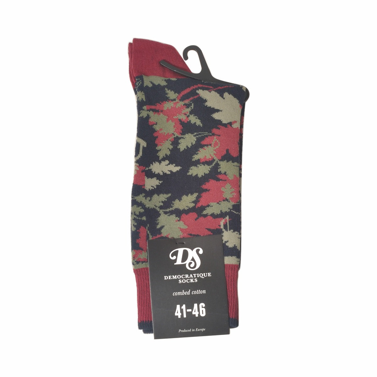DEMOCRATIQUE SOCKS(デモクラティックソックス)クルーソックス カモフラ迷彩柄靴下 "LEAVES CAMO" from Denmark Copenhagen【ユニセックス/メンズ】【ショートソックス】