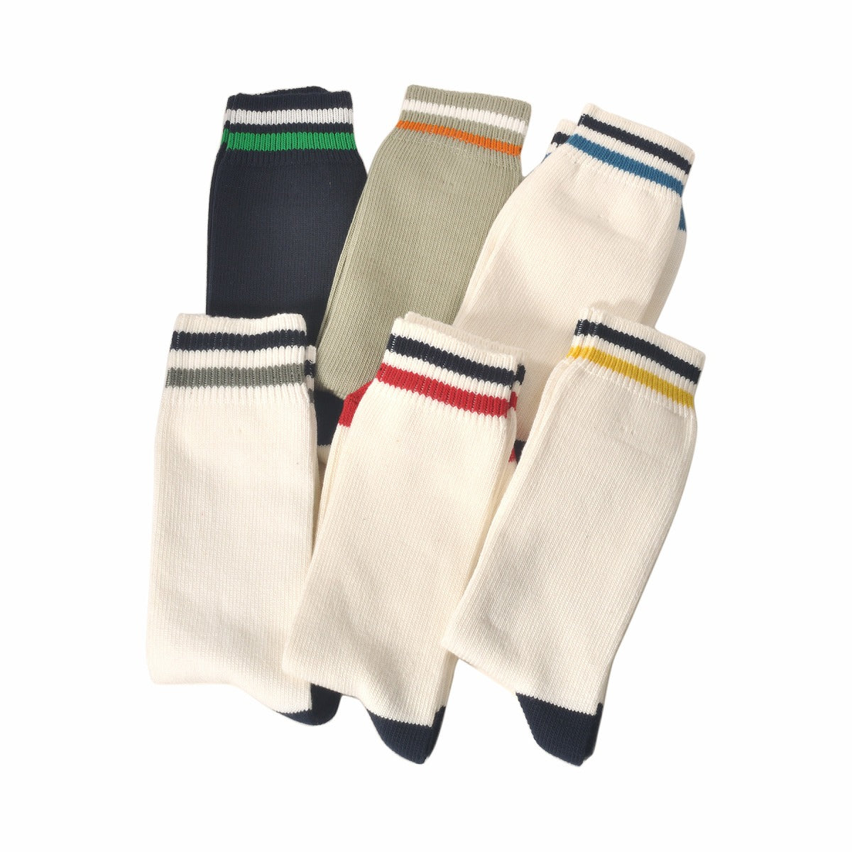 DEMOCRATIQUE SOCKS(デモクラティックソックス)クルーソックス靴下 "RELAX TWO STRIPE" from Denmark Copenhagen【ユニセックス/メンズ】【ショートソックス】