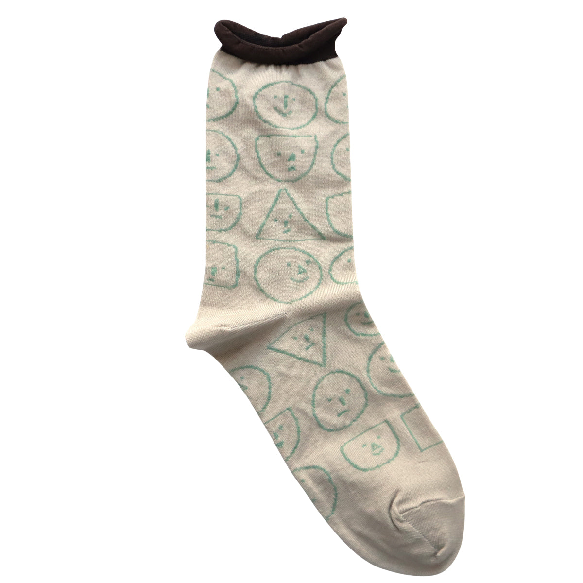 French Bull フレンチブル No.11-25270 フェイスソックス(3色) 【レディース 靴下 日本製 2025-26年秋冬 顔の柄 シルケット スーピマ綿糸 落ち着いた配色 締め付け感が少ない】