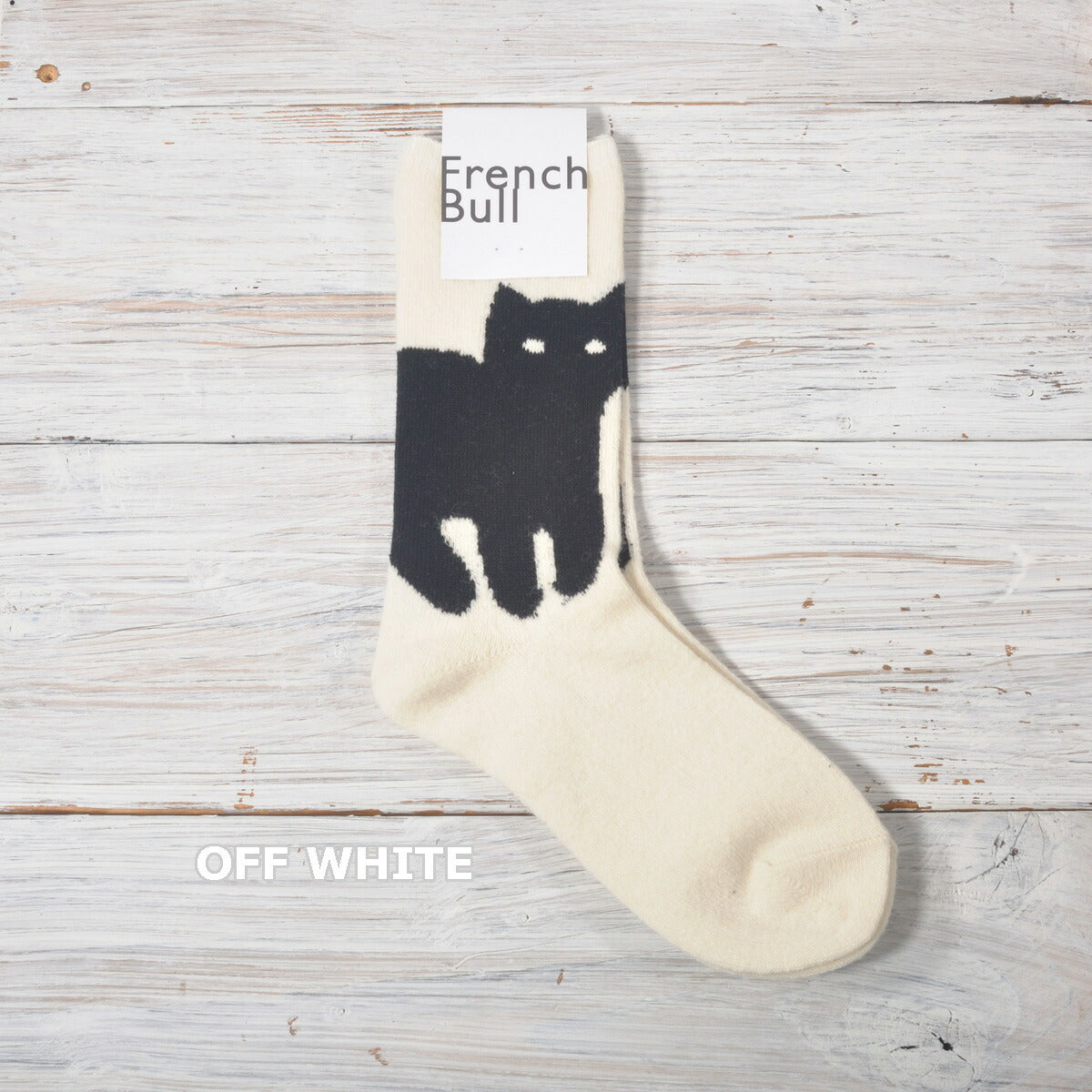 French Bull(フレンチブル)No.11-24274 シャトンソックス winter(3色)【24-25秋冬 立ち姿が可愛い子猫がモチーフ リサイクルメリノウール 程よい厚み 贈り物に 日本製】