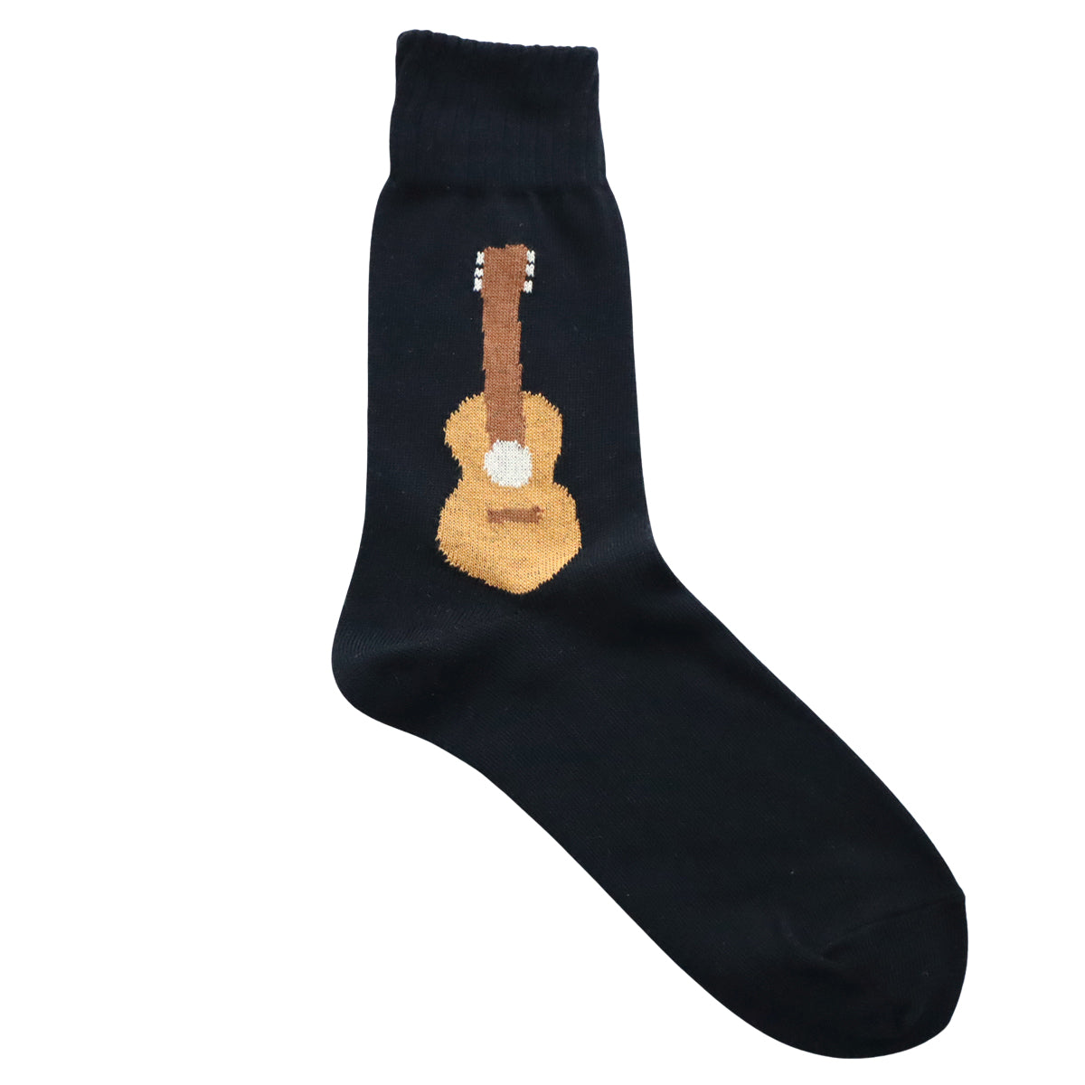French Bull フレンチブル No.11-25256 ギターソックス(3色) 【レディース 靴下 日本製 2025-26年秋冬 guitar 柄 ロゴ 天然有機系デオドラント加工 綿糸 ナチュラルポップ】