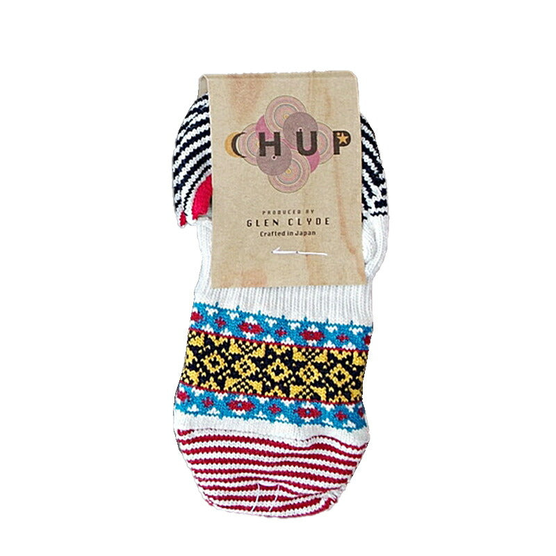 CHUP(チュプ)"KUUMA(クーマ)"フェアアイル柄フットカバーソックス(3色)【数量限定生産】【日本製 MADEIN JAPAN】【再入荷無し コーマ綿 ノルディック柄 S M メンズ レディース】