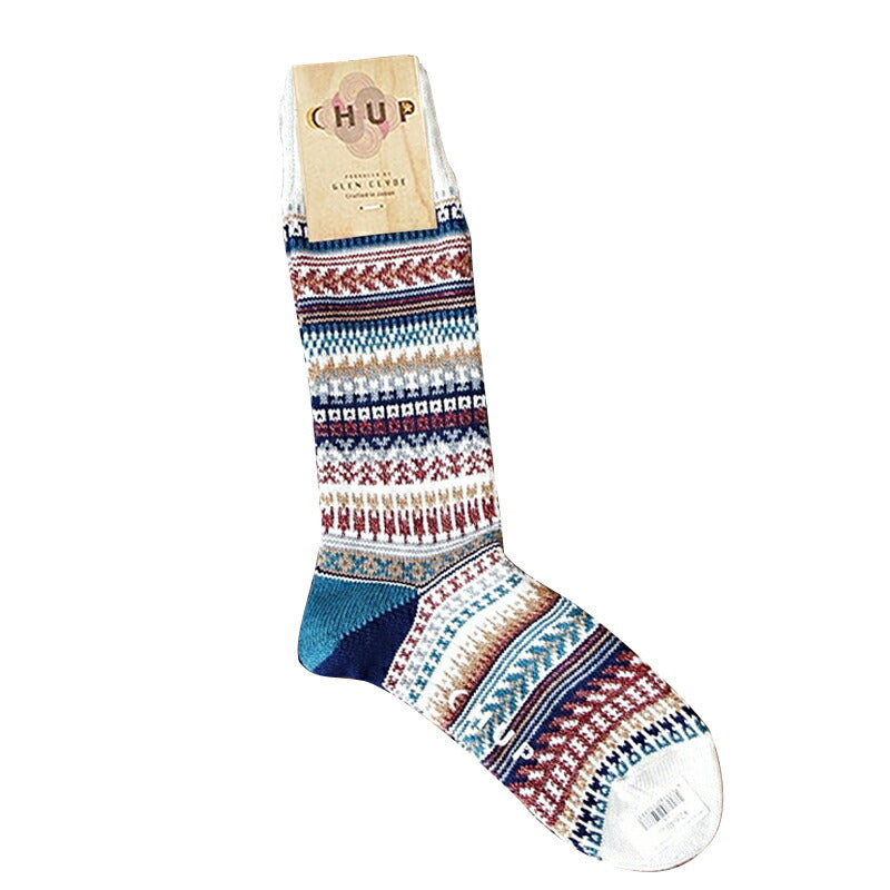 CHUP(チュプ)"MISSOURI(ミズーリ)"ネイティブアメリカン柄ソックス(3色)【数量限定生産】【日本製 MADEIN JAPAN】【再入荷無し コーマ綿 丈夫 ナバホ柄 S M メンズ レディース】