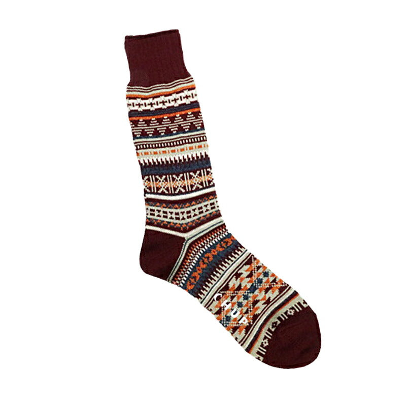 CHUP(チュプ)"INDIAN YELL(インディアンエール)"ネイティブアメリカン柄ソックス(3色)【数量限定生産】【日本製】【再入荷無し コーマ綿 ナバホ柄 メンズ レディース】