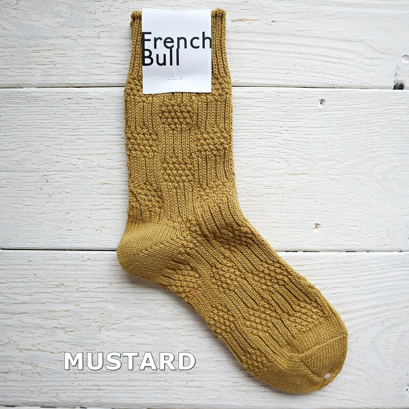French Bull(フレンチブル)No.11-20202 ランドソックス(6色)【数量限定生産!凸凹の編み柄 柔らかいコットン 日本製】