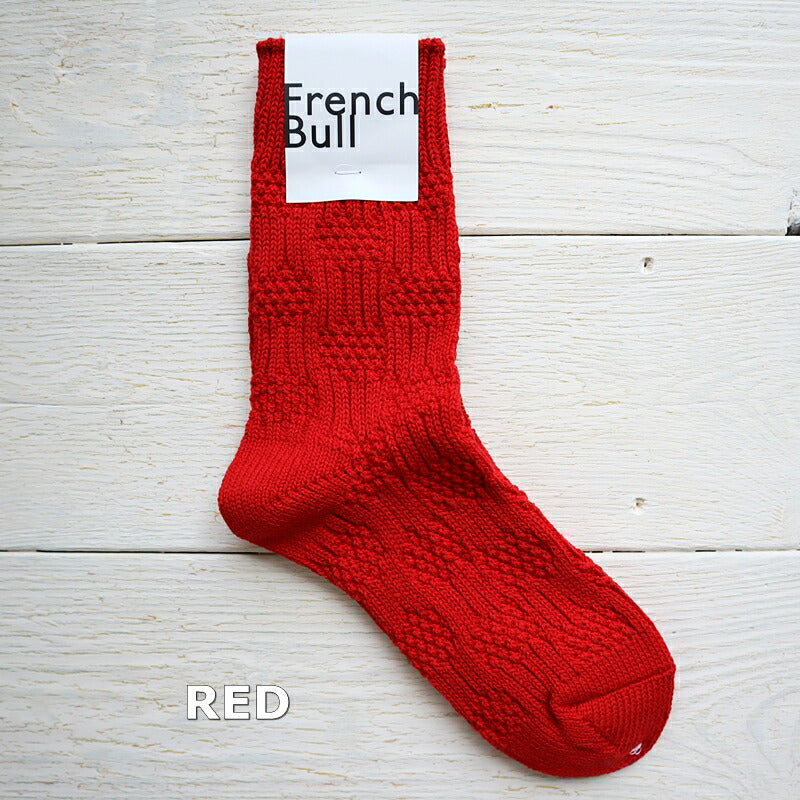 French Bull(フレンチブル)No.11-20202 ランドソックス(6色)【数量限定生産!凸凹の編み柄 柔らかいコットン 日本製】