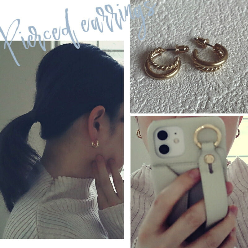【2024-25年秋冬新作☆数量限定生産!】THE RING DESIGN FACTORY "Lines" Pierced earrings ラインズ デザインピアス 【表情の違う2つのライン マットな質感 キズが目立ちにくい ギフト】