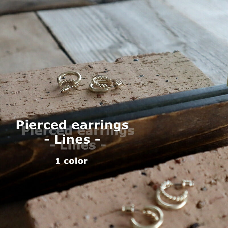 【2024-25年秋冬新作☆数量限定生産!】THE RING DESIGN FACTORY "Lines" Pierced earrings ラインズ デザインピアス 【表情の違う2つのライン マットな質感 キズが目立ちにくい ギフト】