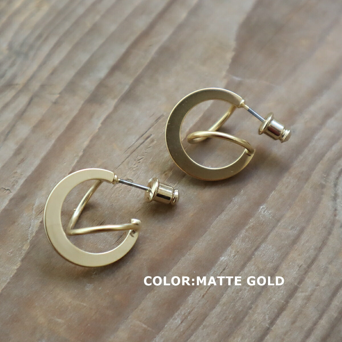 【数量限定生産!】THE RING DESIGN FACTORY "Line & Side" Pierced earrings ライン&サイド デザインピアス 【マットな質感 キズが目立ちにくい ギフト】