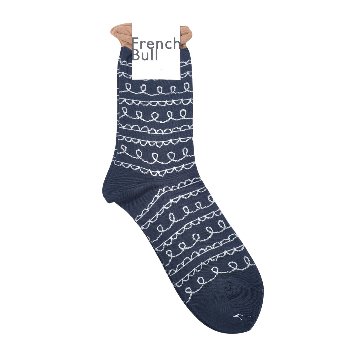 French Bull フレンチブル No.11-26123 マチネソックス(3色) 2026年春夏新作 宴 レディース 靴下 ガーランド 柄にはラメ糸を使用 シルケットの綿糸 日本製【追跡メール便送料無料】