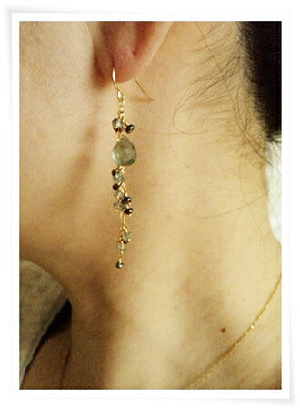 Rafia(ラフィア)Moss Aquamarine(モスアクアマリン)ピアス(アクセサリー)【天然石】【パワーストーン】【数量限定】【MADE IN USA】【送料無料】