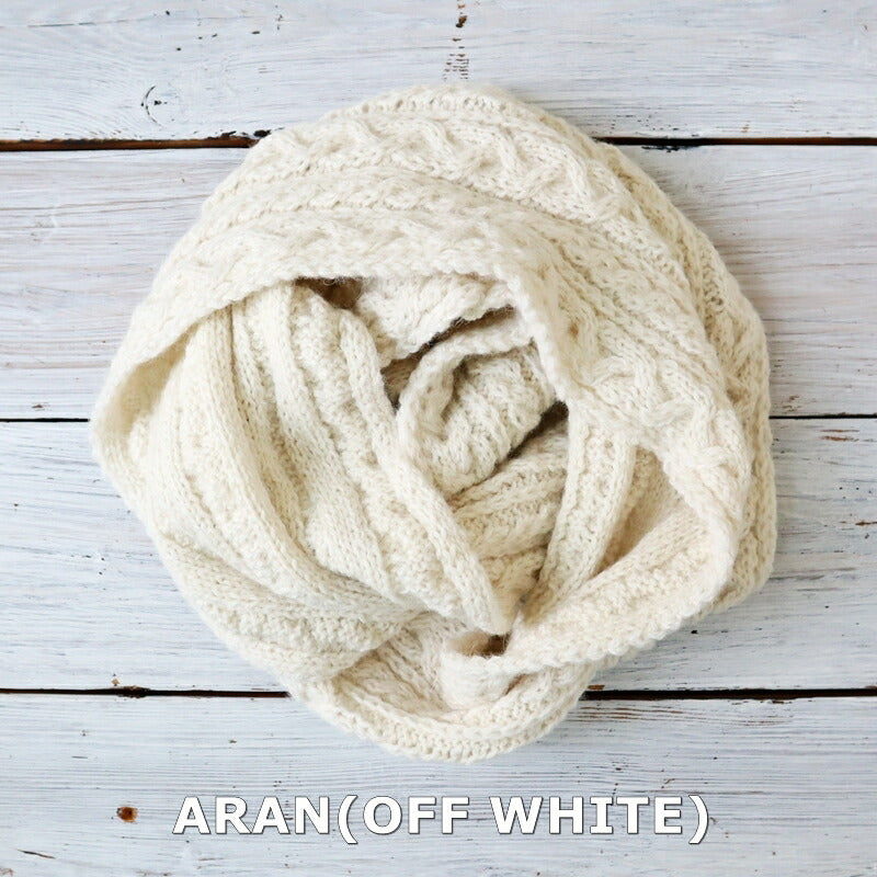 HIGHLAND 2000(ハイランド2000) ARAN ALPACA NECK SCARF(SNOOD)ネックウォーマー(4 color)【MADE IN ENGLAND】【ウェイカ限定カラー アルパカ混 ブリティッシュウール 手洗いOK 正規品】