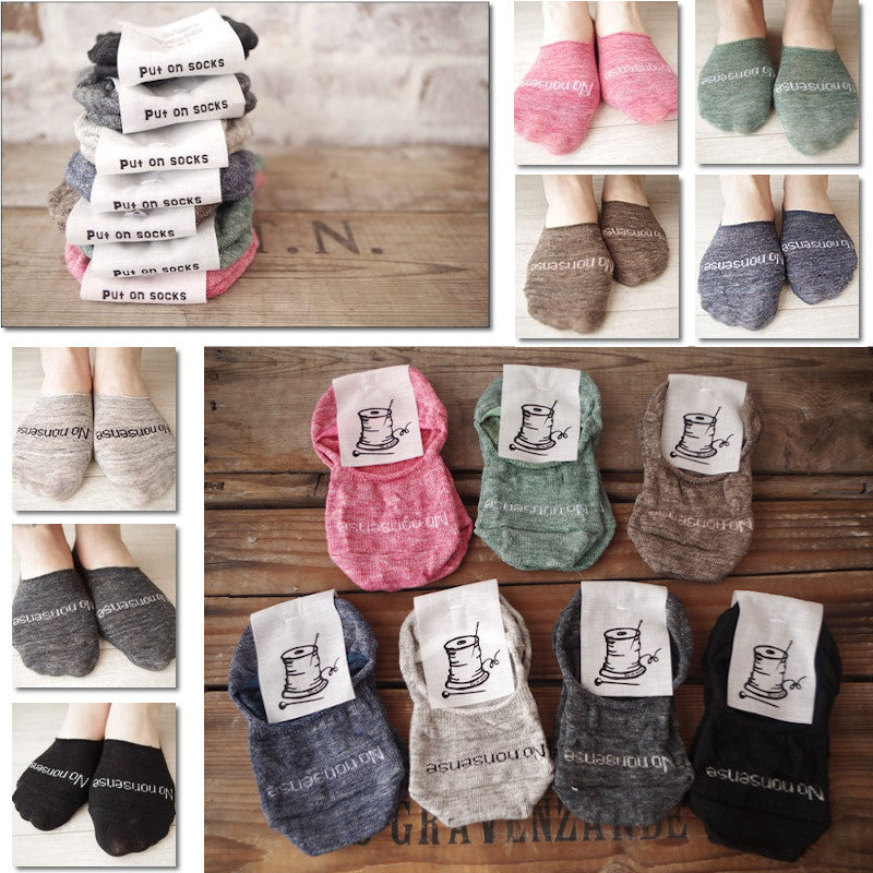 Put on socks(プットオンソックス)"No nonsense"ノーノンセンス リネンフットカバー(7 COLOR)【リネン麻 冷えとり 通気・発散・抗菌】【日本製】