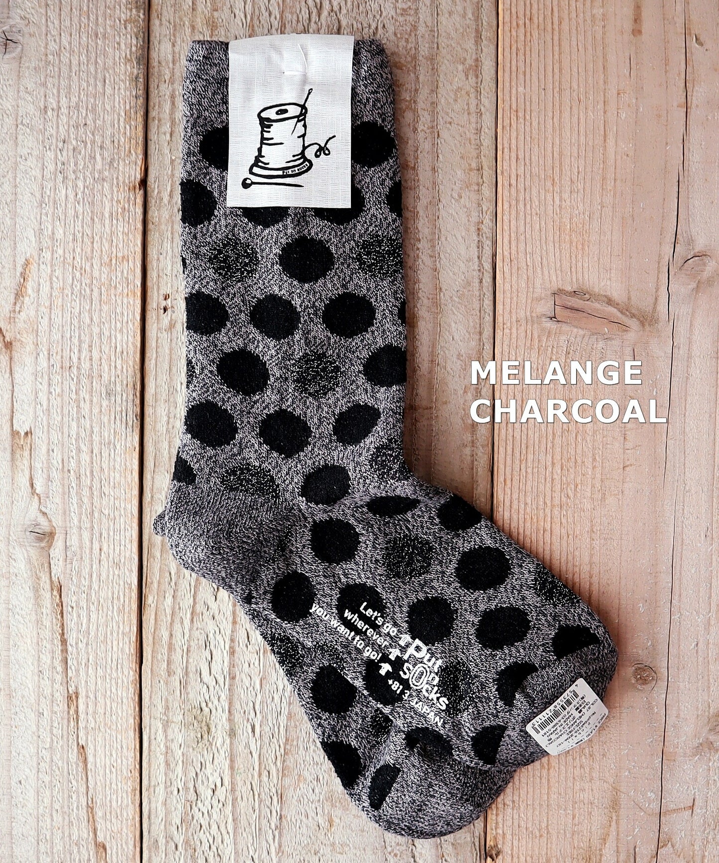 Put on socks(プットオンソックス)"pinball"ピンボール コットンブークレー&ラメドットソックス(6 COLOR)【2025年春夏新作☆数量限定生産!】【綿コーマ 冷えとり】【日本製】