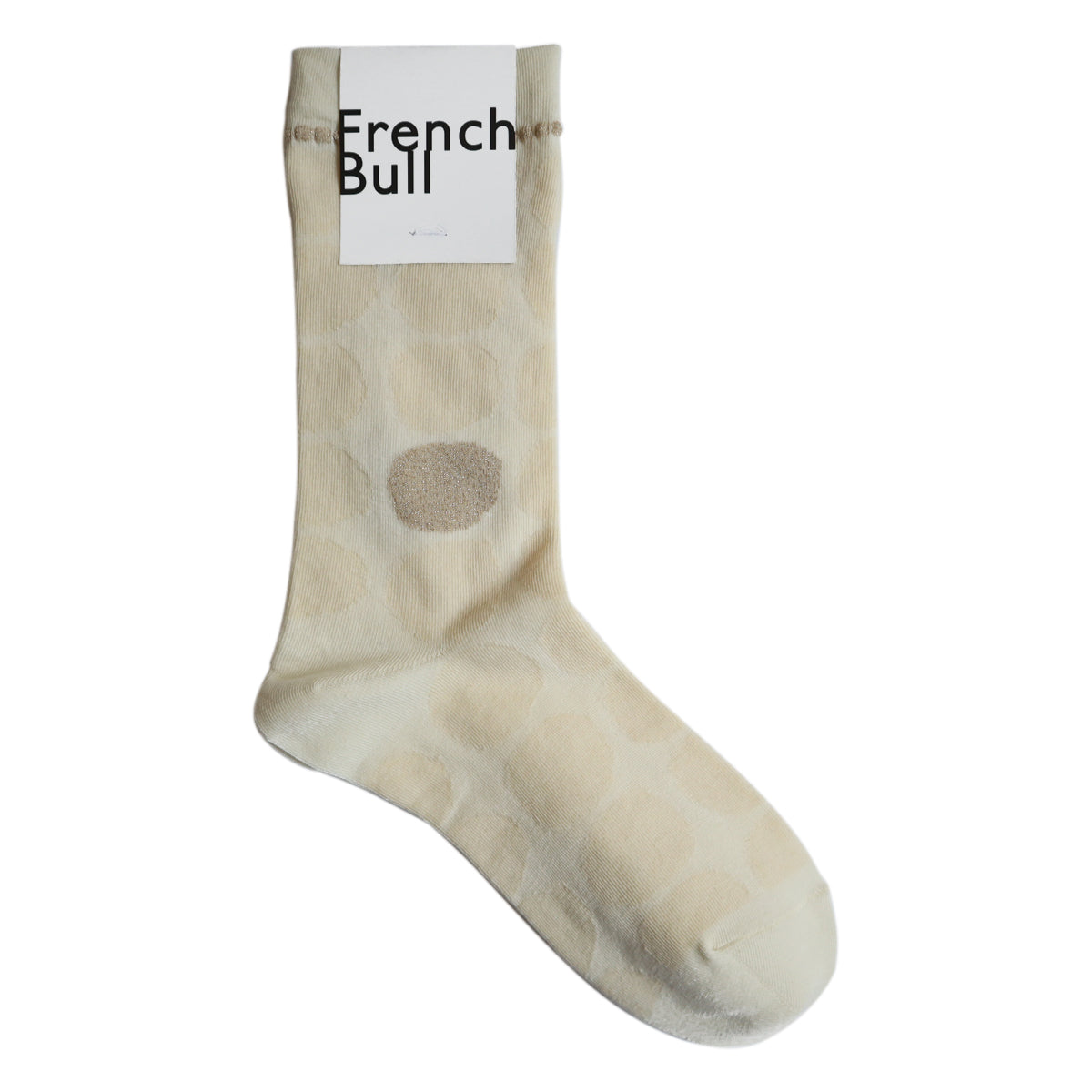 French Bull(フレンチブル)No.11-25181 ポルカドットソックス(3色) 【同系色の上品なドット ラメ使い 締め付けが苦手な方にも 柔らかな綿糸 冷えとり】