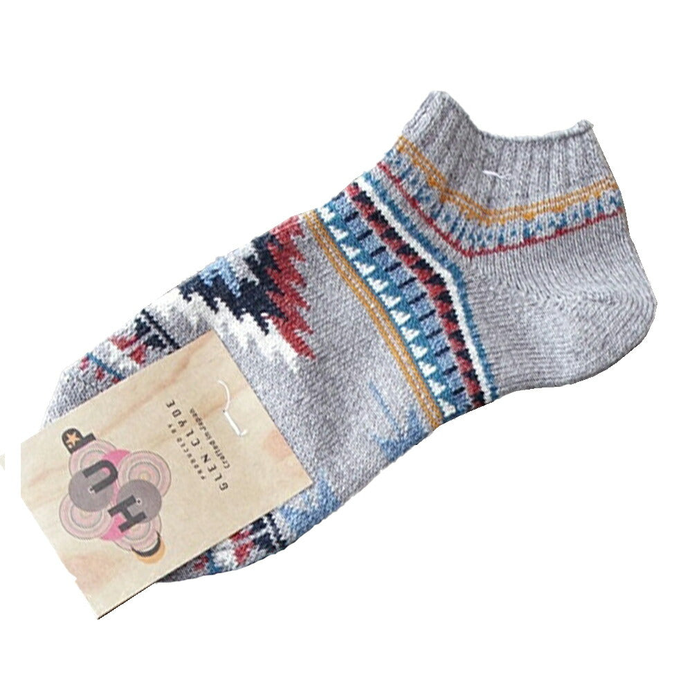CHUP(チュプ)"REJILLA(レジーヤ)"ネイティブアメリカン柄アンクルソックス(3色)【数量限定生産】【日本製】【再入荷無し ナバホ インディアン柄 S M メンズ レディース】