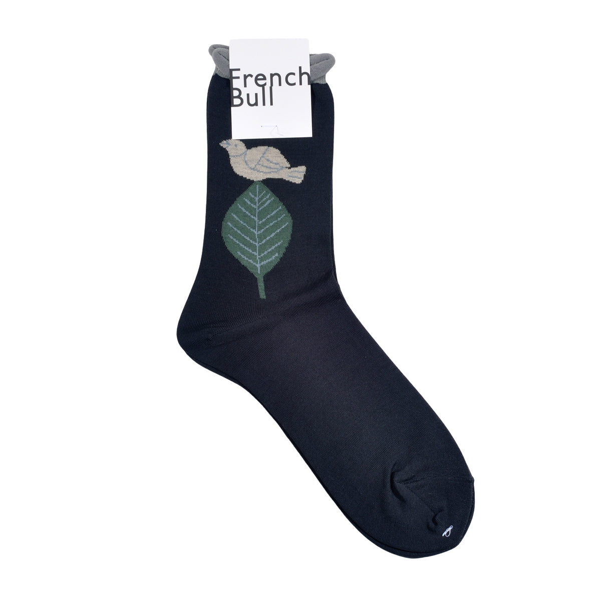 French Bull フレンチブル No.11-26117 レポソックス(3色) 2026年春夏新作 宴 レディース 靴下 鳥と植物がモチーフ シルケットの綿糸 日本製【追跡メール便送料無料】