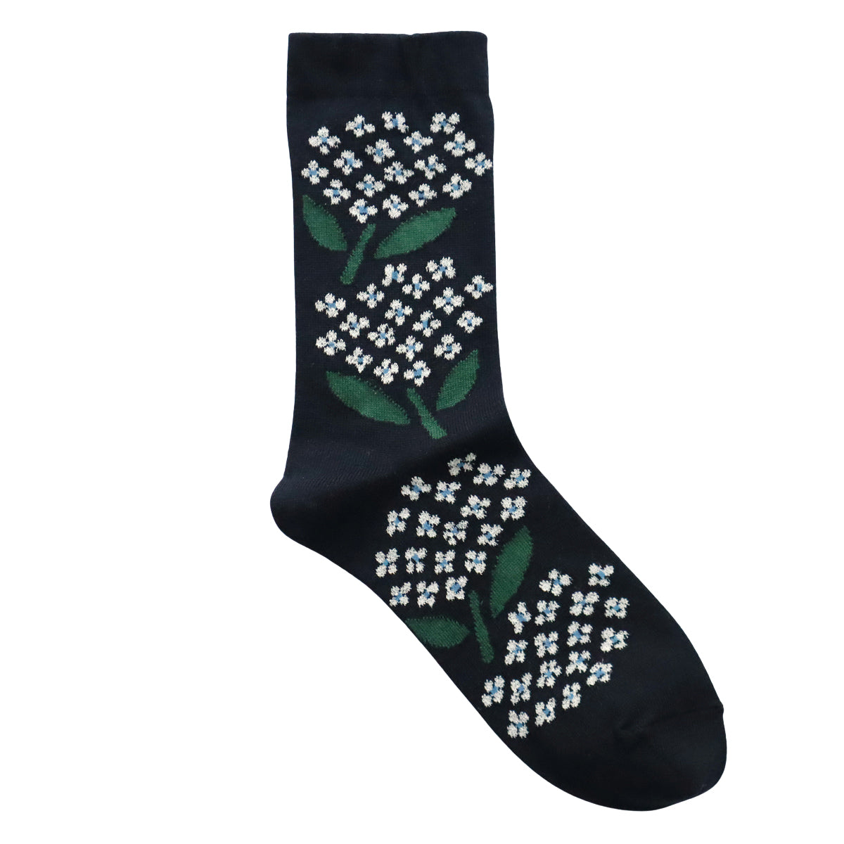 French Bull フレンチブル No.11-25275 レーヴソックス(3色) 【レディース 靴下 日本製 2025-26年秋冬 上品 小花柄 紫陽花 あじさい ブークレ 程良い厚み 落ち着いた配色 綿】