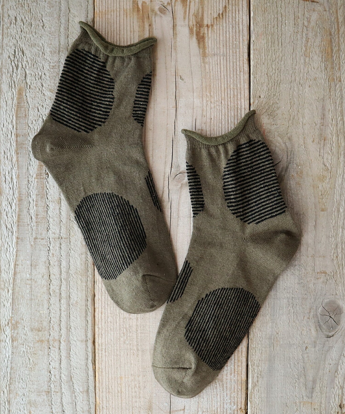 Put on socks(プットオンソックス)"Savon"サボン コットンリネン BIGドット ショートソックス 2nd(9 COLOR)【2025年春夏☆数量限定生産!】【綿麻 BIGドット】【日本製】