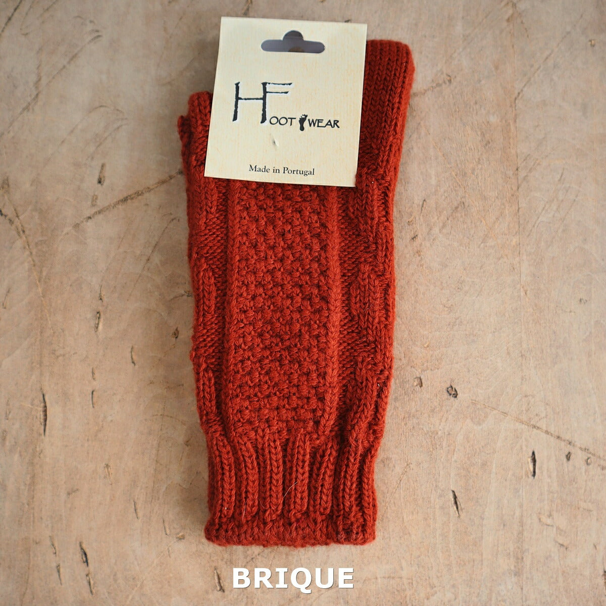 H FOOTWEAR(エイチフットウェア) "TRICOT COURT(トリコットショート)"ウールケーブル ソックス(4色)【MADE IN PORTUGAL ポルトガル製】【ウール 暖か 防寒】【レディース ユニセックス】