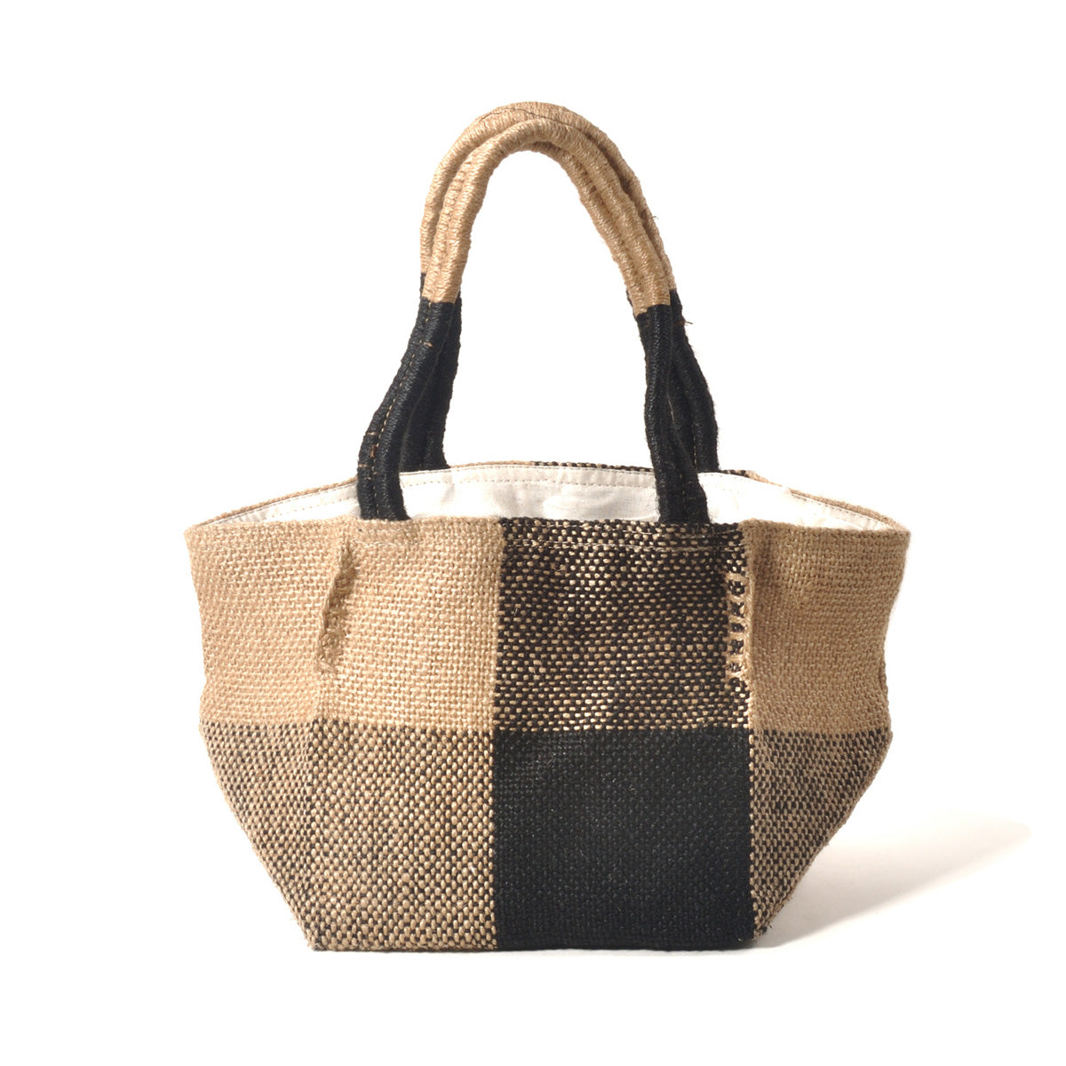 TARANGO(タランゴ) 【FAIR TRADE/MADE IN BANGLADESH】NB-302 JUTE SQUARE TOTE BAG/ジュート スクエアトートバッグ(2色)【フェアトレード/ショルダーバッグ/バケーション/かごバッグ/夏バッグ/エコ】【手作り/HAND MADE】