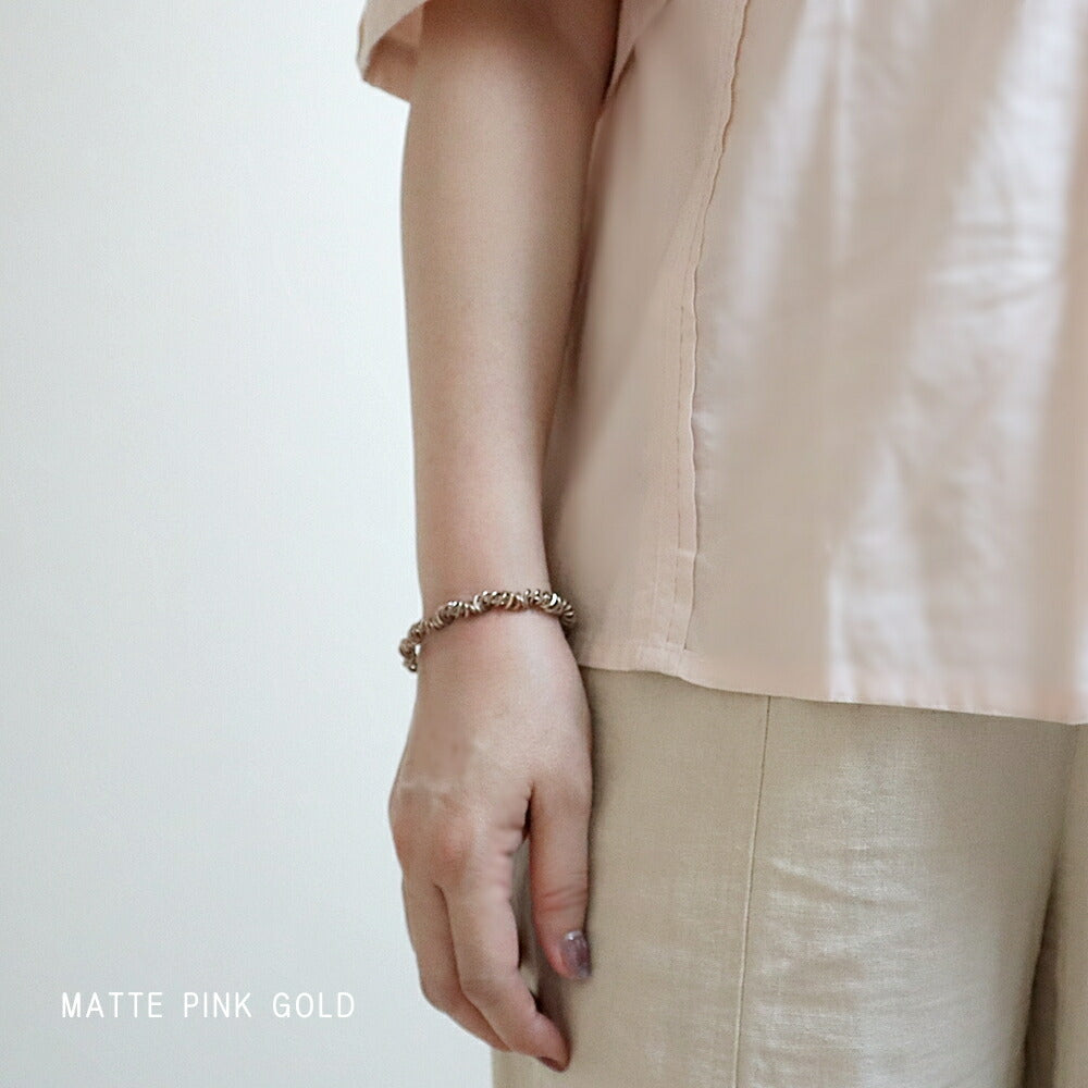 【2024-25年秋冬新作☆数量限定生産!】THE RING DESIGN FACTORY "Twisted" Bracelet ツイステッドデザイン ブレスレット(2 COLOR) 【くるくる巻きつけたデザイン 調整可能】