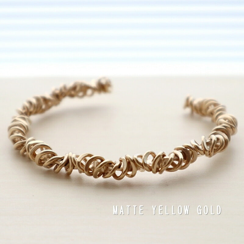 【2024-25年秋冬新作☆数量限定生産!】THE RING DESIGN FACTORY "Twisted" Bracelet ツイステッドデザイン ブレスレット(2 COLOR) 【くるくる巻きつけたデザイン 調整可能】