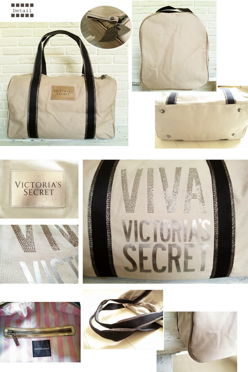 Victoria's Secret(ヴィクトリアシークレット)【残り1点!】【新作☆】国内未上陸ブランド☆数量限定!Supermodel Essentialsキャンバス ボストンバッグ 【マラソン2011冬_ファッション】