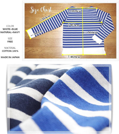ichi(イチ)ボーダーボートネックTシャツ(2色)【宅急便送料無料！追跡可能メール便配送可能】【コットン・綿100％/カットソー】【少量入荷】
