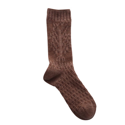 French Bull(フレンチブル)No.11-23270 アップルツリーソックス(3色)【レディース 靴下 日本製 2025-26年秋冬 リンゴの木をイメージ ジャガード編み アンゴラ混 贈り物】