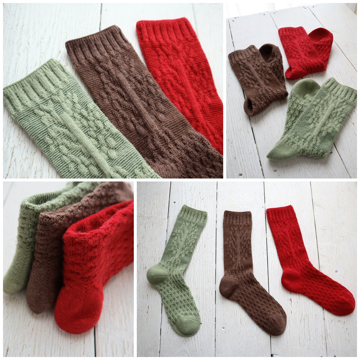 French Bull(フレンチブル)No.11-23270 アップルツリーソックス(3色)【レディース 靴下 日本製 2025-26年秋冬 リンゴの木をイメージ ジャガード編み アンゴラ混 贈り物】