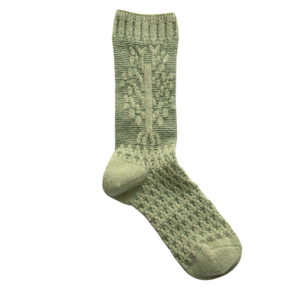 French Bull(フレンチブル)No.11-23270 アップルツリーソックス(3色)【レディース 靴下 日本製 2025-26年秋冬 リンゴの木をイメージ ジャガード編み アンゴラ混 贈り物】