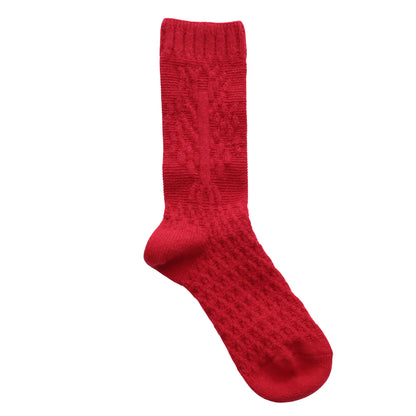 French Bull(フレンチブル)No.11-23270 アップルツリーソックス(3色)【レディース 靴下 日本製 2025-26年秋冬 リンゴの木をイメージ ジャガード編み アンゴラ混 贈り物】