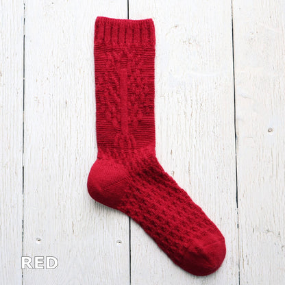 French Bull(フレンチブル)No.11-23270 アップルツリーソックス(3色)【レディース 靴下 日本製 2025-26年秋冬 リンゴの木をイメージ ジャガード編み アンゴラ混 贈り物】