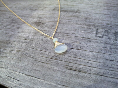 Rafia(ラフィア)Blue Opal(ブルーオパール)ネックレス(アクセサリー/ジュエリー)【天然石】【パワーストーン】【数量限定】【MADE IN USA】【送料無料】