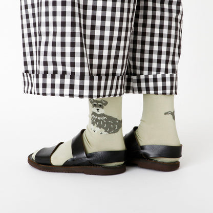 French Bull フレンチブル No.11-26105 ボンジュールソックス(4色) 2026年春夏新作 宴 レディース 靴下 Bonjour シュナウザー エジプト綿 程よい薄さ 日本製【追跡メール便送料無料】