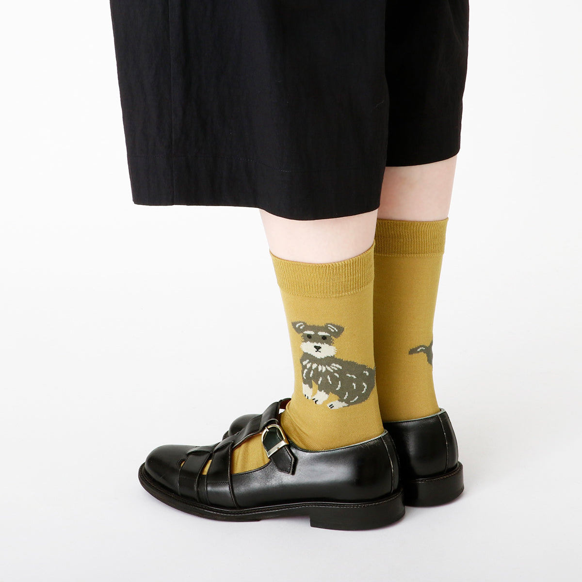 French Bull フレンチブル No.11-26105 ボンジュールソックス(4色) 2026年春夏新作 宴 レディース 靴下 Bonjour シュナウザー エジプト綿 程よい薄さ 日本製【追跡メール便送料無料】