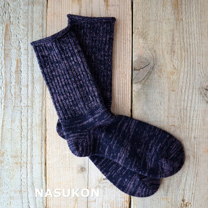 Put on socks(プットオンソックス)"BOSTON(ボストン)" ラムウール メランジ ソックス(5 COLOR)【204-25年秋冬☆数量限定生産！】【ラムズウール 柔らかい質感 厚み かわいい 温活 日本製】