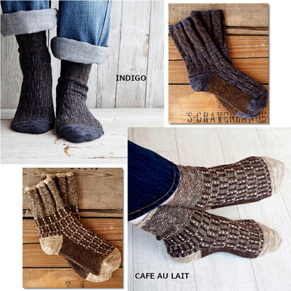 Put on socks(プットオンソックス)"Braid" ブレイド ウールジャガードソックス(6 COLOR)【2024-25年秋冬☆数量限定生産！】【メリノウール コットンスラブ 暖か】【日本製】