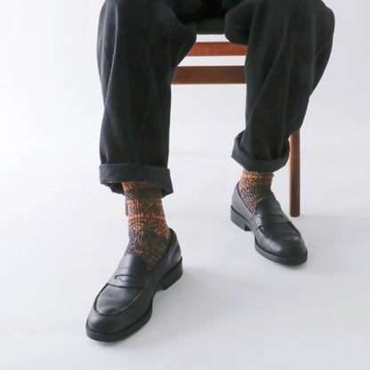 Jake(ジェイク)【Men's レディース大きめ】French Bull フレンチブル No.21-05202 メンズ カームソックス(3色)【靴下 日本製 2025-26年秋冬 シェットランドウールリネン糸 贈り物】