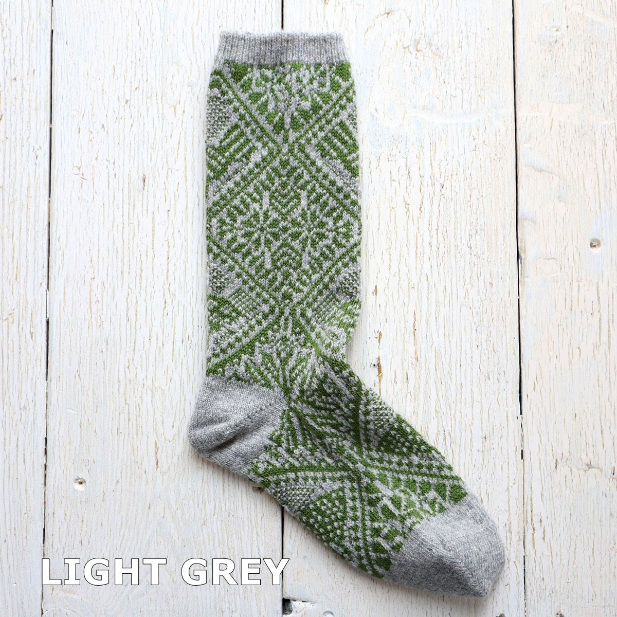 French Bull(フレンチブル)No.11-25266 チャントソックス(3色)【レディース 靴下 日本製 2025-26年秋冬 鳥の柄 ジャガード編み 厚手 防縮ウール コットン 贈り物】