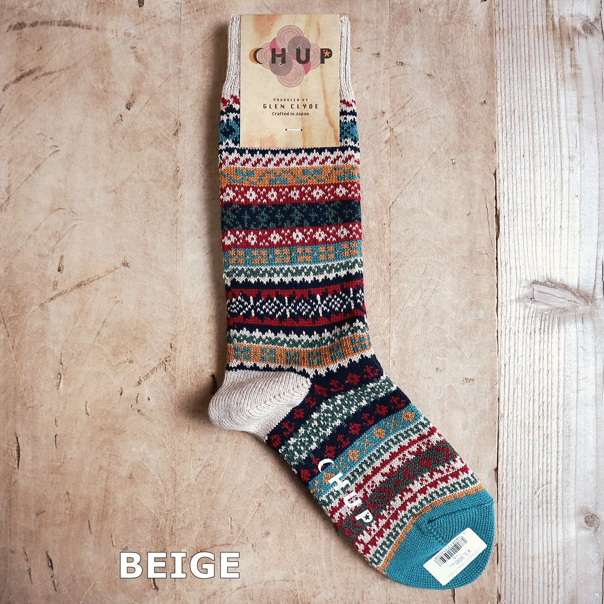 CHUP(チュプ) "COTSWOLDS(コッツウォルズ)" ソックス(4色×2サイズ) 【2025-26年秋冬☆数量限定生産 日本製 再入荷無し 丈夫 適度な厚み フェアアイル柄 ノルディック柄 ナバホ柄】