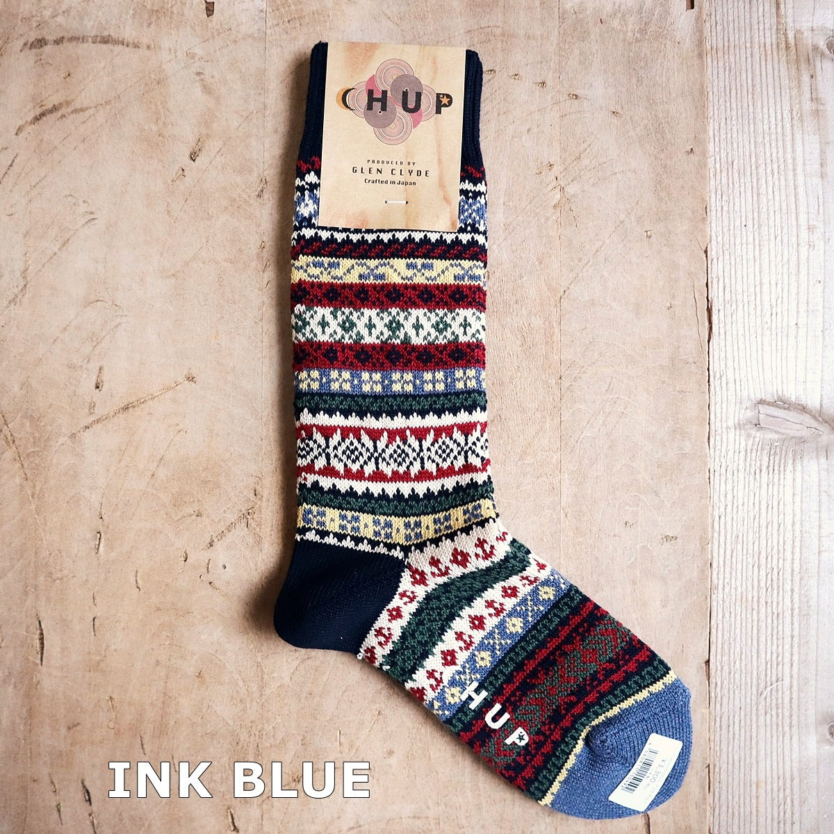 CHUP(チュプ) "COTSWOLDS(コッツウォルズ)" ソックス(4色×2サイズ) 【2025-26年秋冬☆数量限定生産 日本製 再入荷無し 丈夫 適度な厚み フェアアイル柄 ノルディック柄 ナバホ柄】