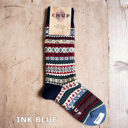 CHUP(チュプ) "COTSWOLDS(コッツウォルズ)" ソックス(4色×2サイズ) 【2025-26年秋冬☆数量限定生産 日本製 再入荷無し 丈夫 適度な厚み フェアアイル柄 ノルディック柄 ナバホ柄】