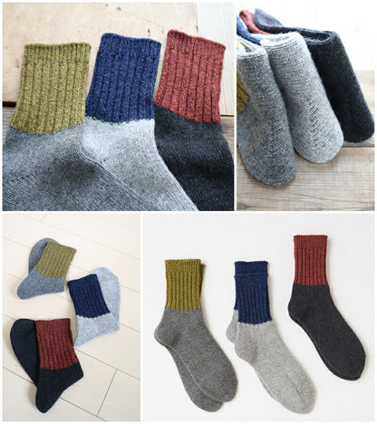 Jake(ジェイク)【Men's メンズ レディース大きめ】French Bull(フレンチブル)No.21-24253 クロップソックス(3色)【2024-25年秋冬新作☆数量限定生産！ストライプ メリノウール 日本製】